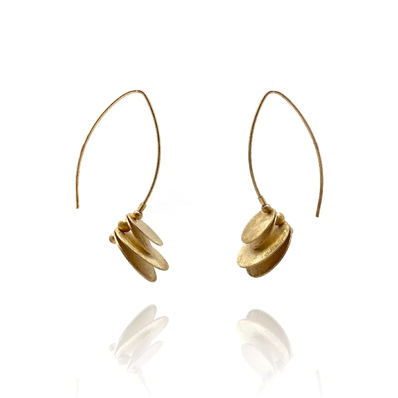 Gold Vermeil Layered Disc Earrings