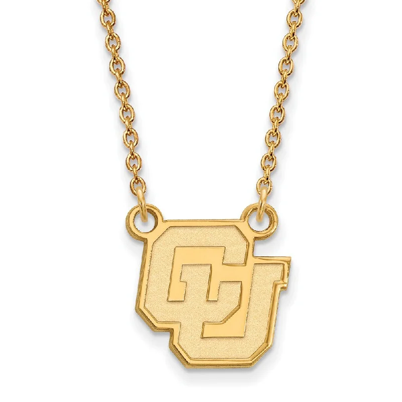 10k Yellow Gold U of Colorado Small Pendant Necklace