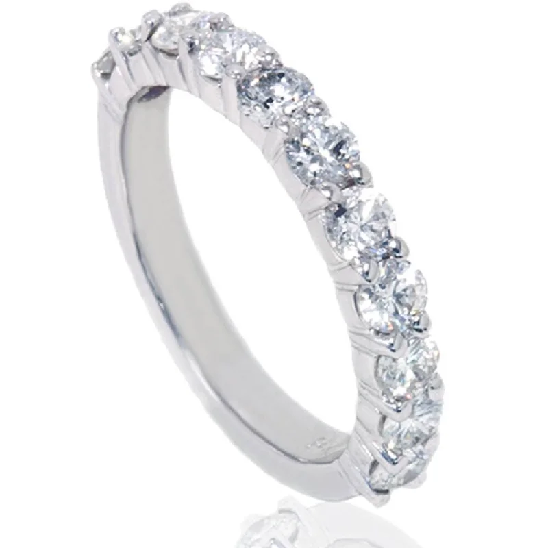 1 5/8ct Diamond Half Eternity Ring White Gold