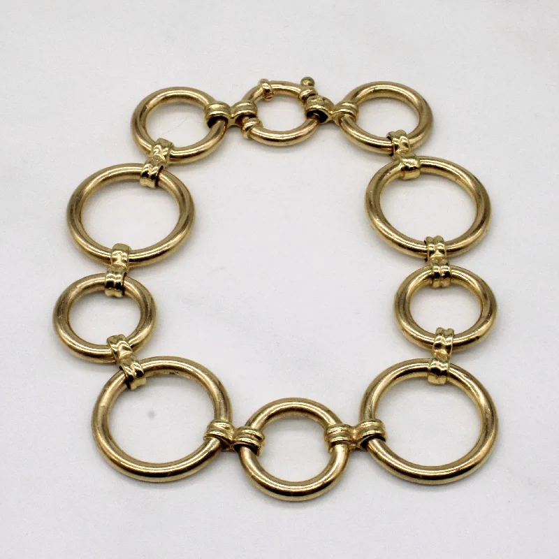 9k Yellow Gold Circle Link Bracelet | 7.25" |