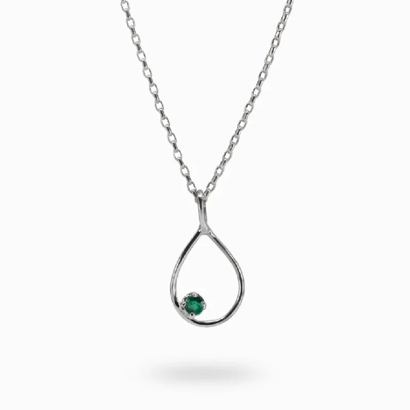 Emerald Birthstone Necklace