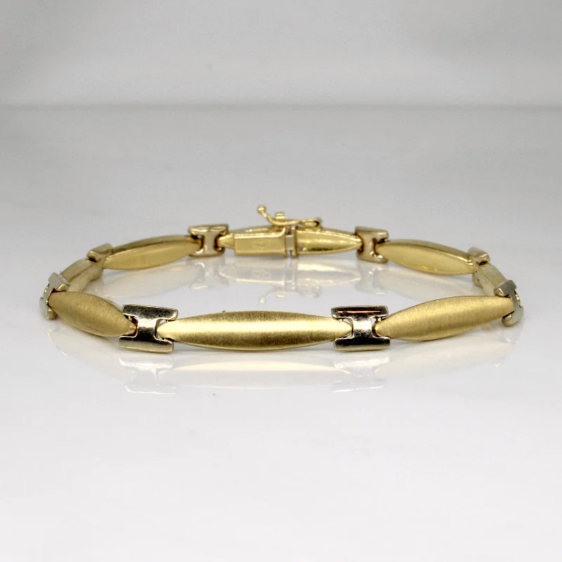 18k Two Tone Gold Bracelet | 7.5" |