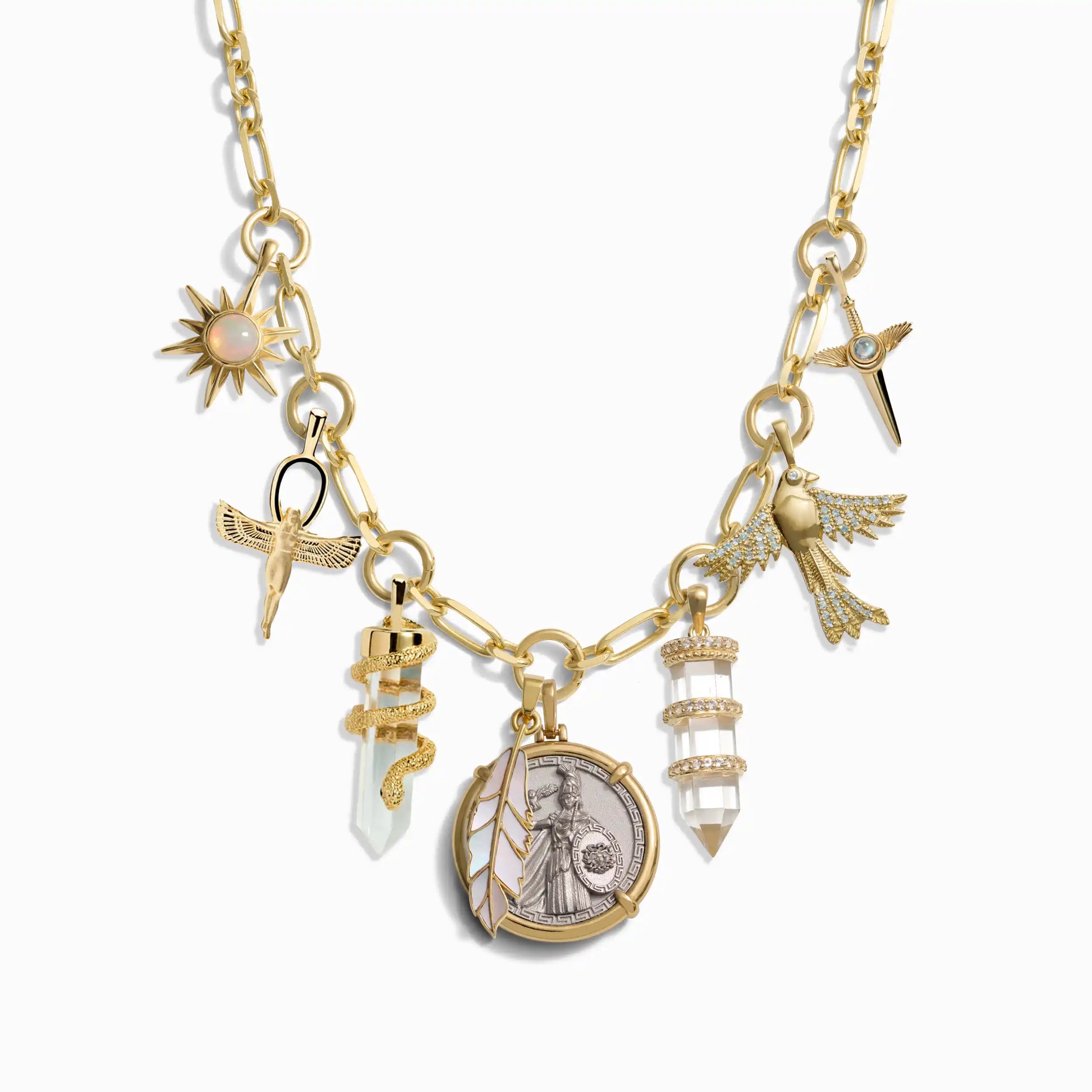 Athena Statement Charm Necklace