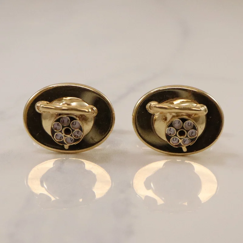 1940s Rotary Phone 'I Love You' Cufflinks |