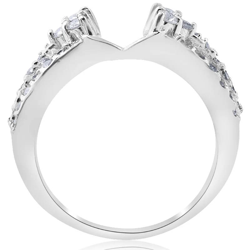 1/2ct Diamond Guard Wrap Ring White Gold