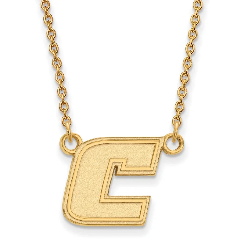 14k Yellow Gold U of Tennessee Chattanooga Small Initial C Necklace