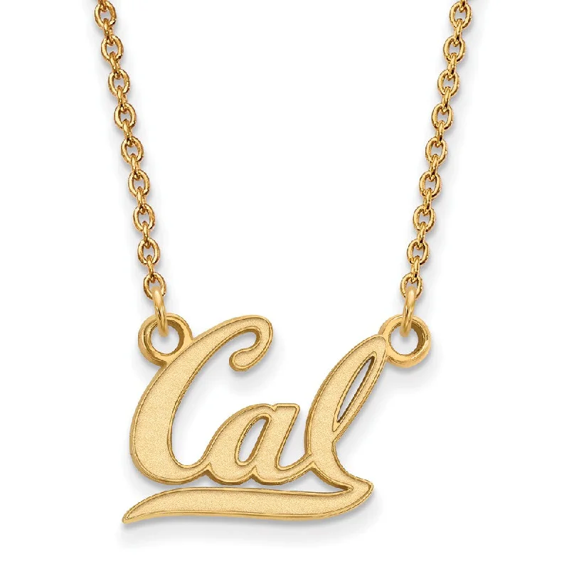 14k Yellow Gold California Berkeley Small 'Cal' Pendant Necklace