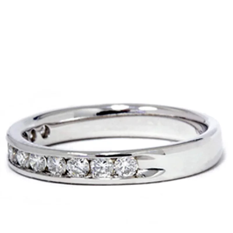 1/2ct White Gold Diamond Wedding Guard Ring Band