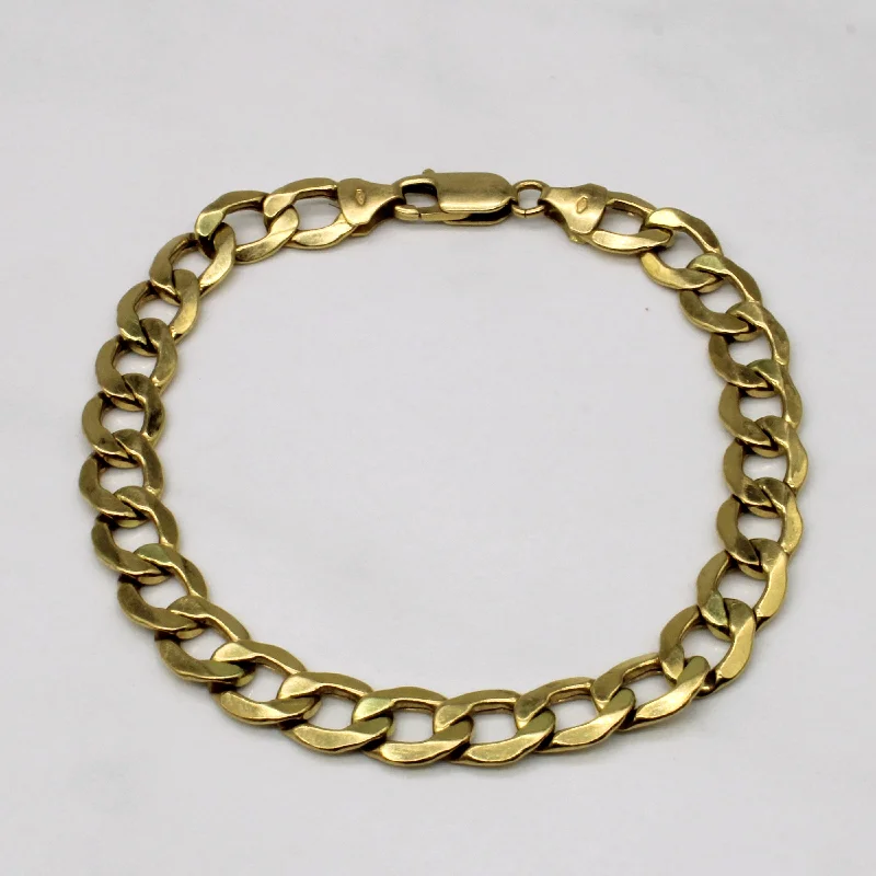 18k Yellow Gold Curb Link Bracelet | 8" |