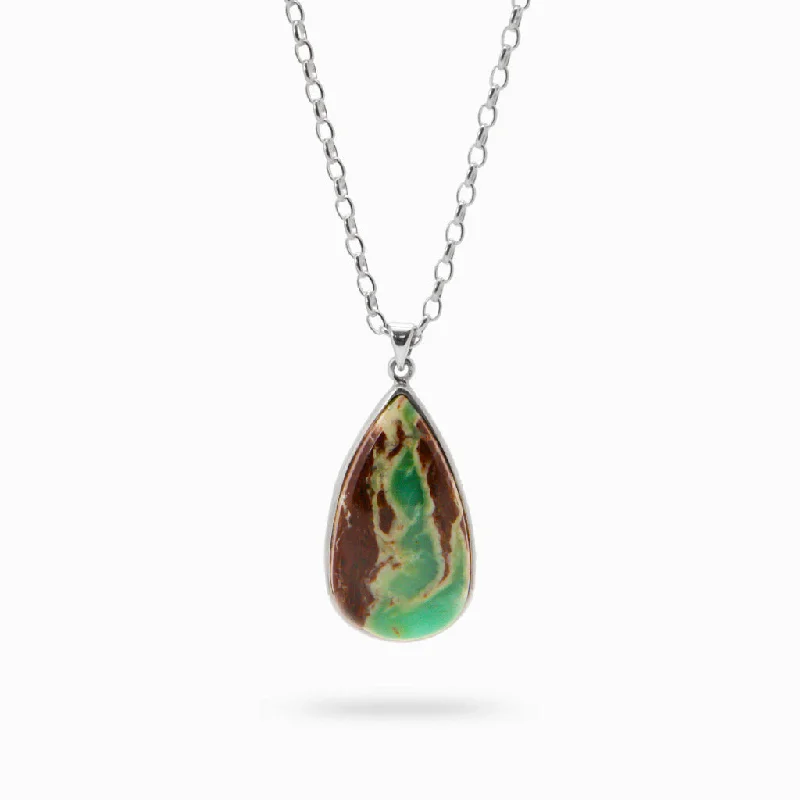 Chrysoprase In Matrix Necklace