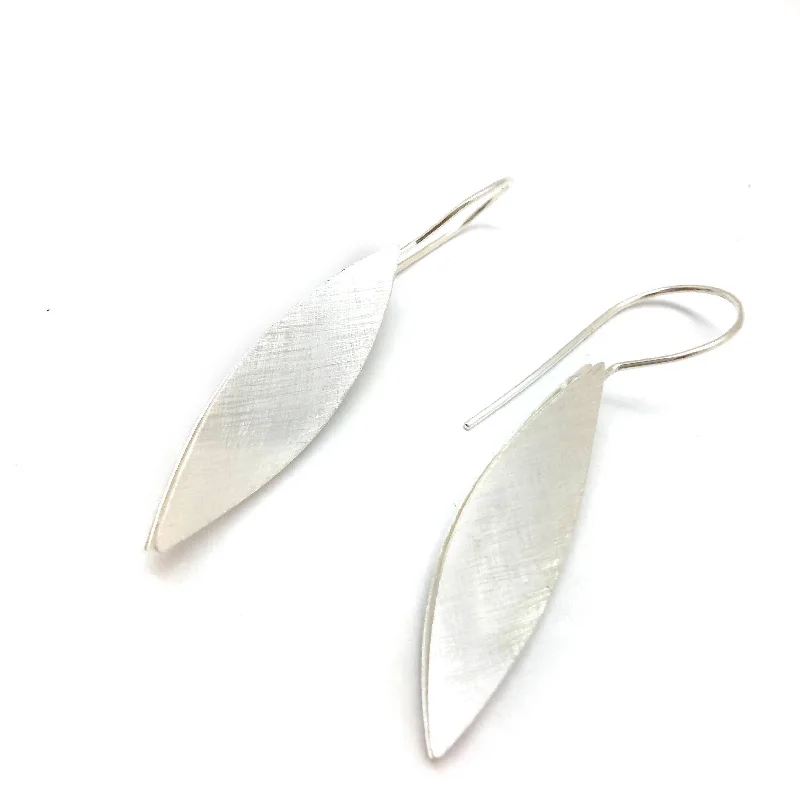 Elongated Marquise Leaf Earring