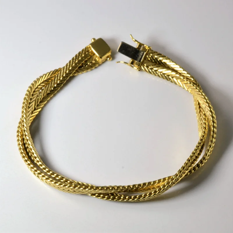 Braided Foxtail Chain Bracelet | 8" |