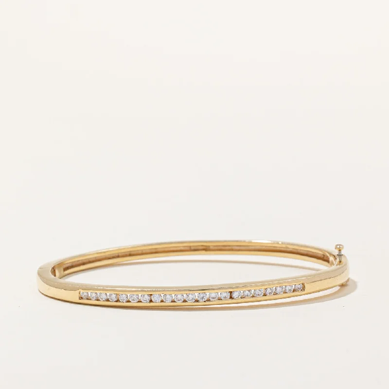 Channel Set Diamond Bangle | 0.50ctw | 7" |