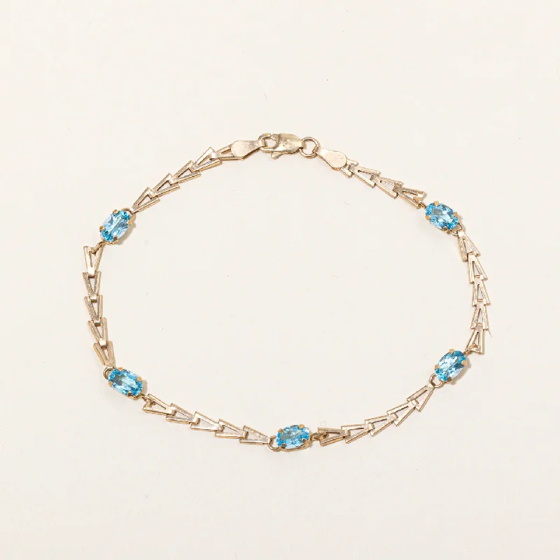 Blue Topaz Bracelet | 2.00ctw | 7.5" |