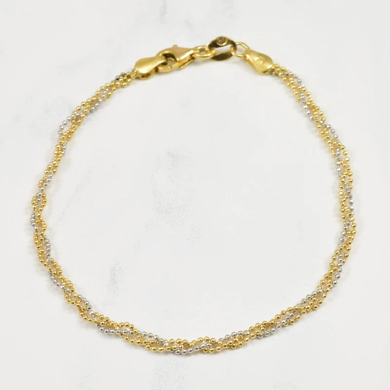 20k Two Tone Bracelet | 7.5" |