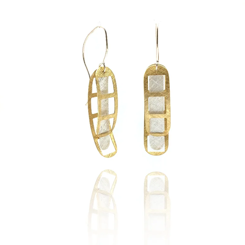 Film Strip Earrings - Silver/Gold