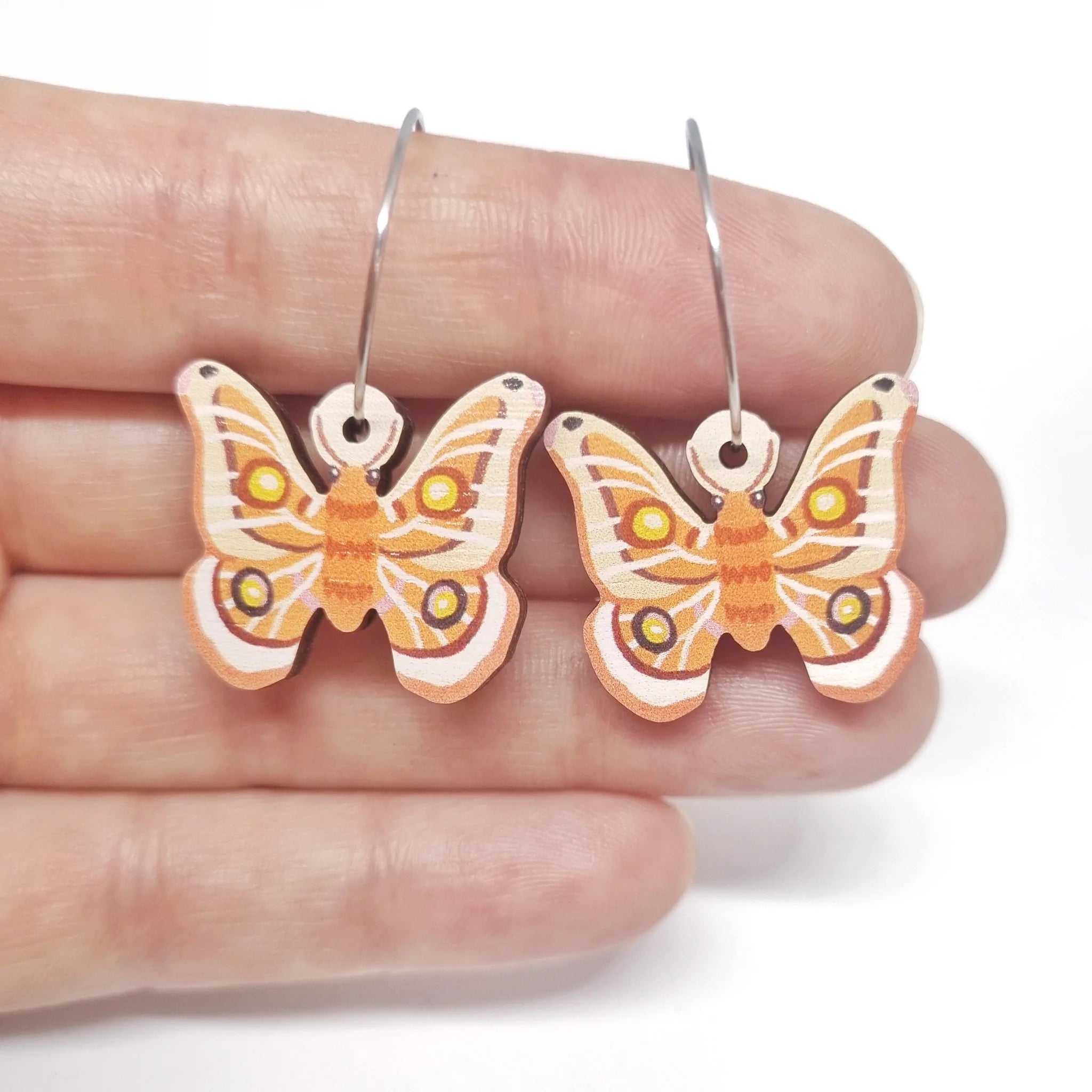 Pixie Nut & Co Dangle - Moth Hoops*