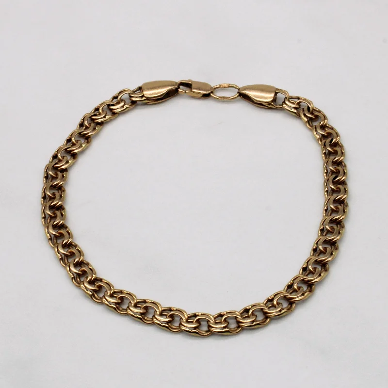 14k Yellow Gold Woven Bracelet | 7" |