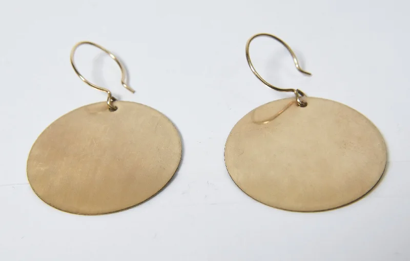 Gold Tone Circular Blanks Earrings