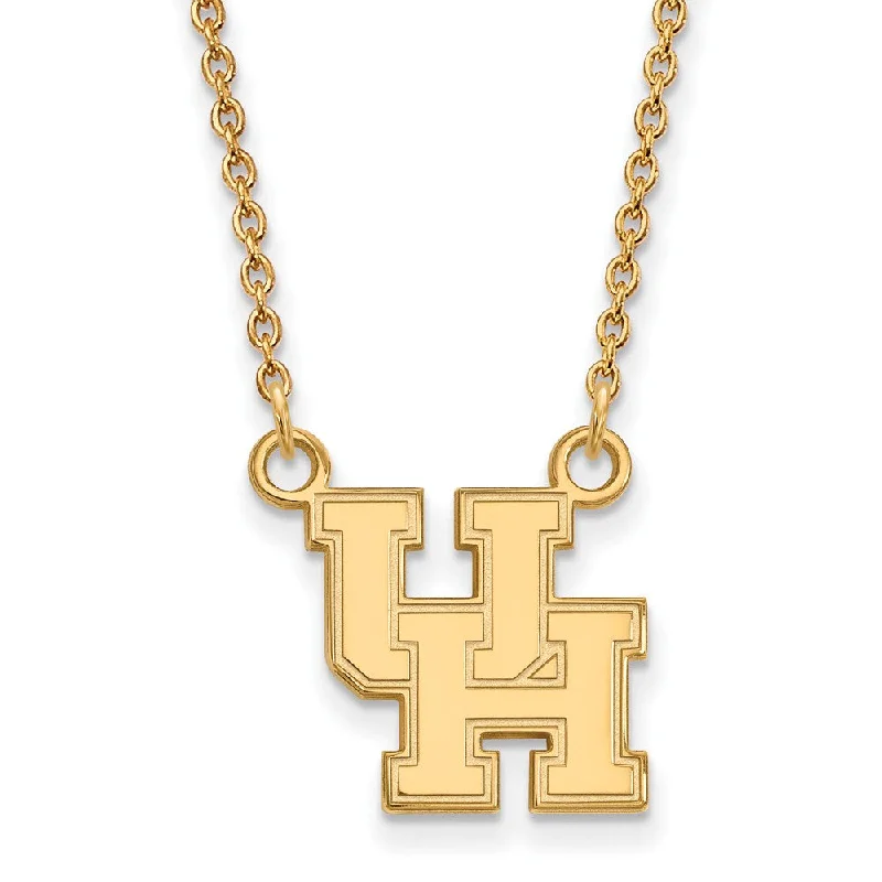 10k Yellow Gold U of Houston Small Pendant Necklace