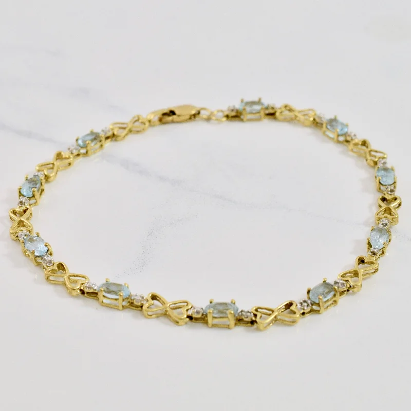 Aquamarine Tennis Bracelet | SZ 7.5" |