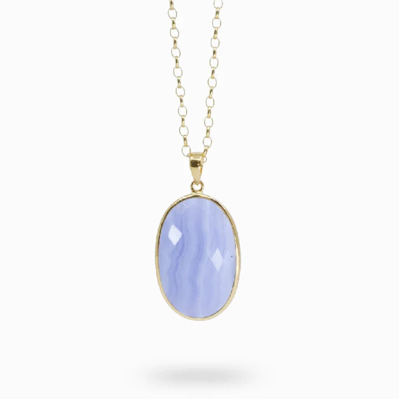 Blue Lace Agate Necklace