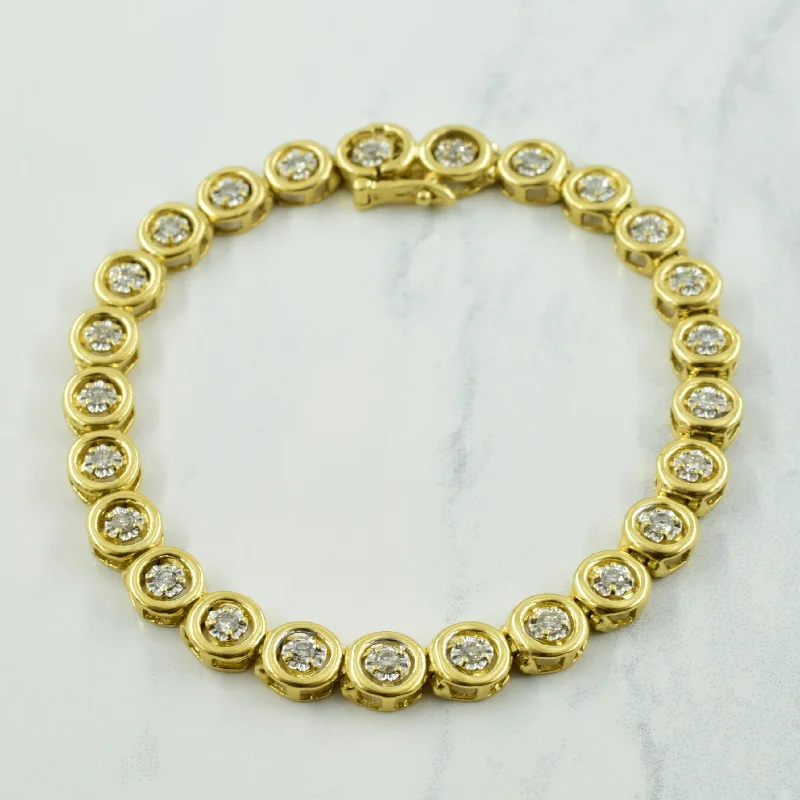 Diamond 14k Yellow Gold Bracelet | 1.00ctw | 7.25" |