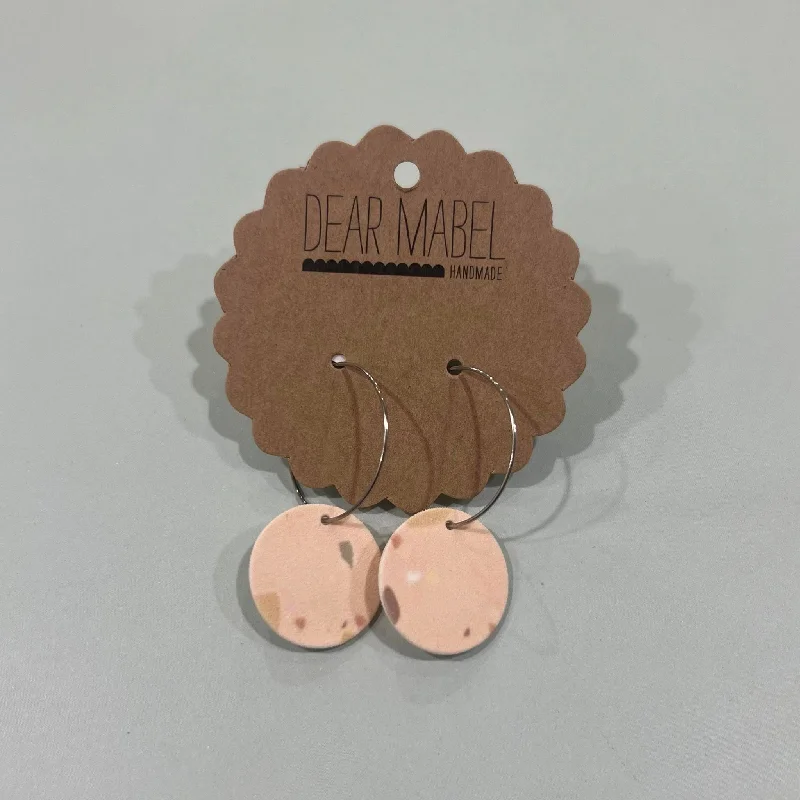 Dear Mabel Handmade - Peach Mosaic Earrings*