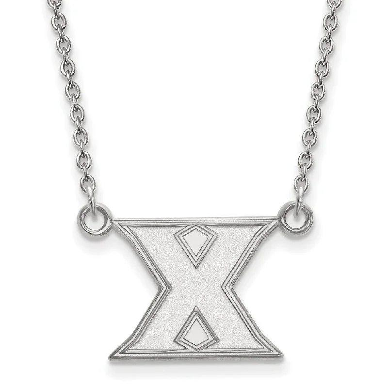 14k White Gold Xavier U Small Initial X Pendant Necklace