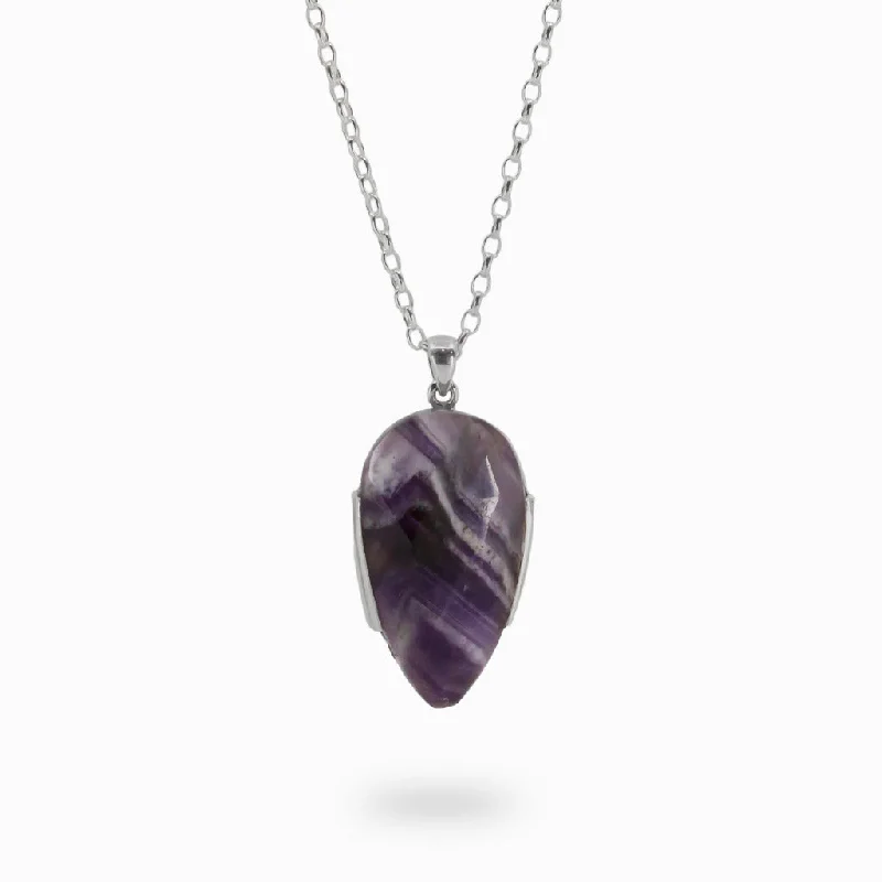 Chevron Amethyst Necklace