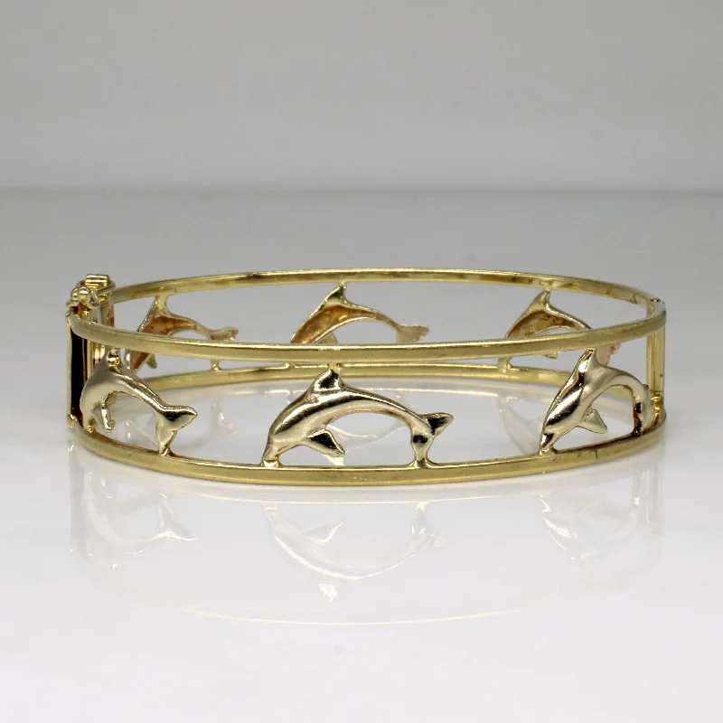 9k Yellow Gold Dolphin Bracelet | 7.5" |