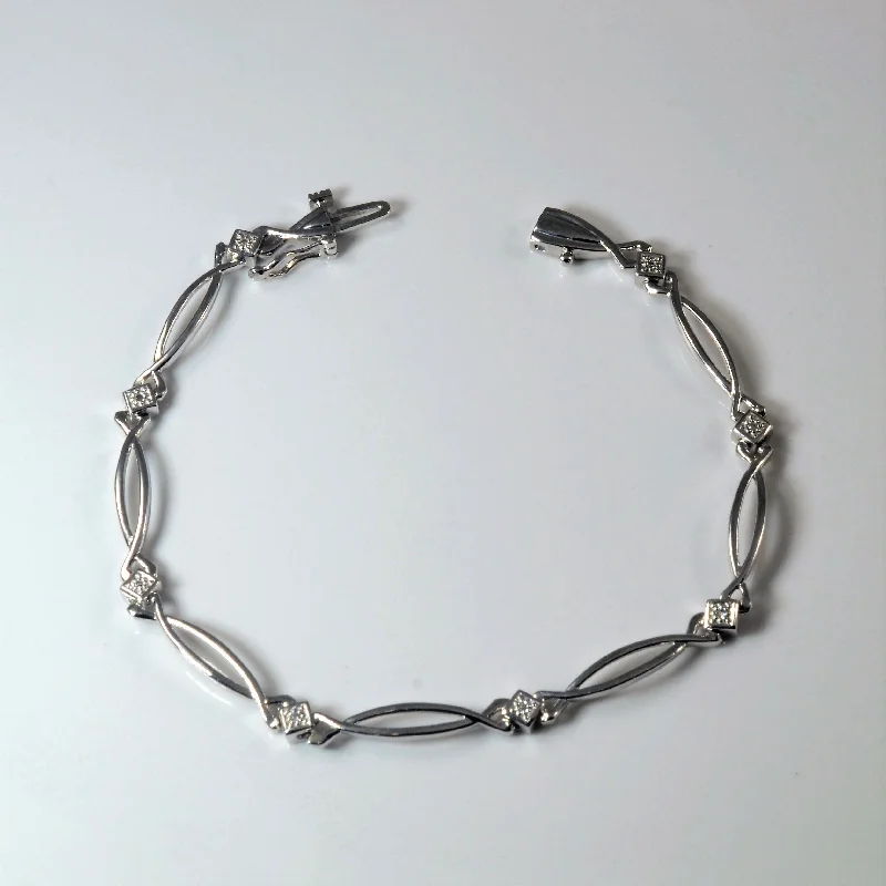 Crossover Diamond Bracelet | 0.04ctw | 8" |