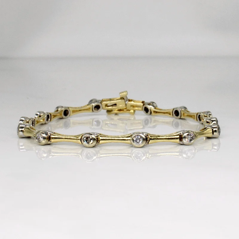 Bezel Set Diamond Bracelet | 0.84ctw | 7" |