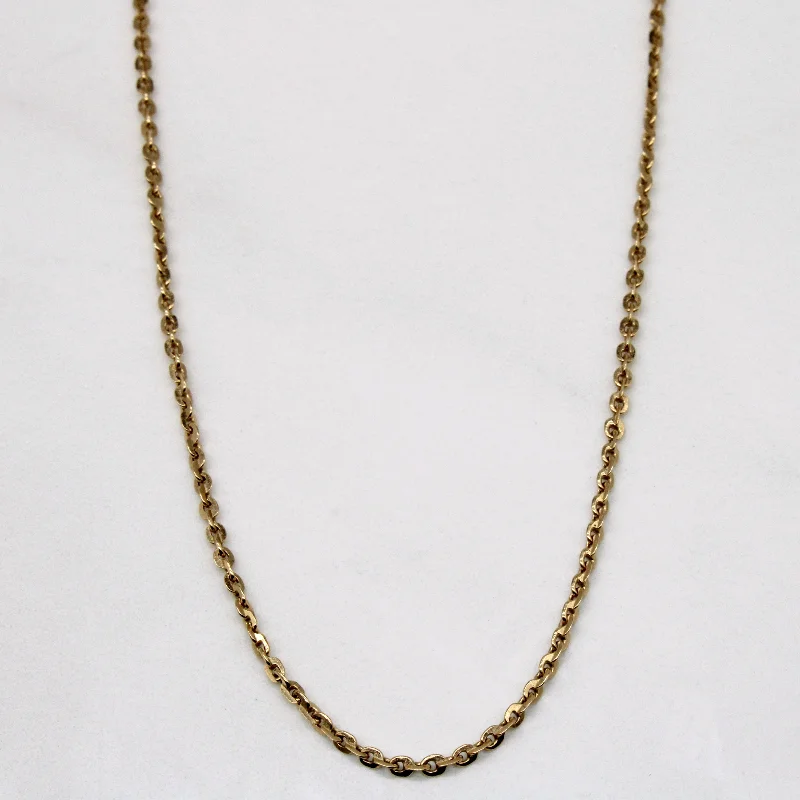 15k Yellow Gold Fancy Link Chain | 24" |