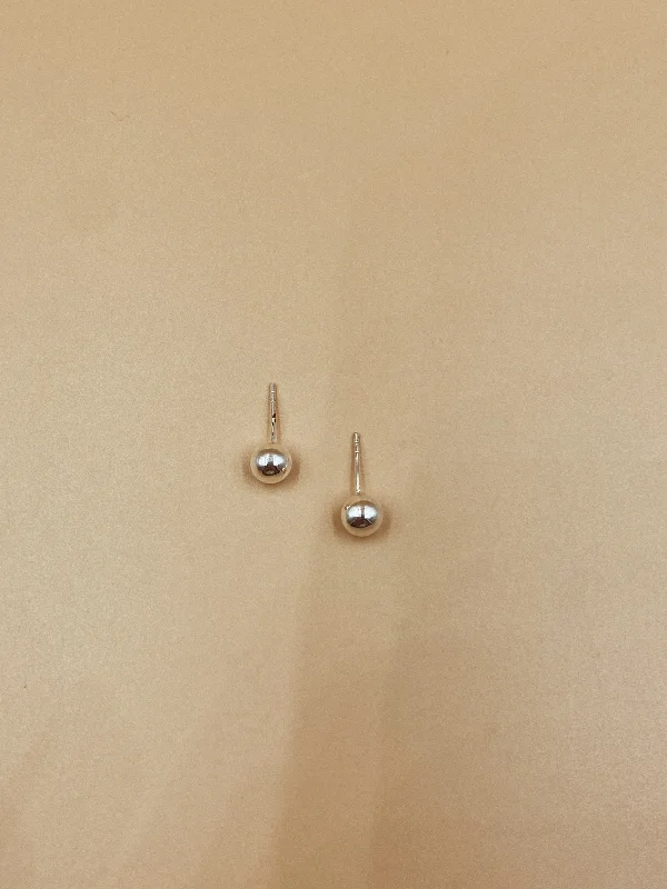 Vesper Ball Studs in Silver Tone