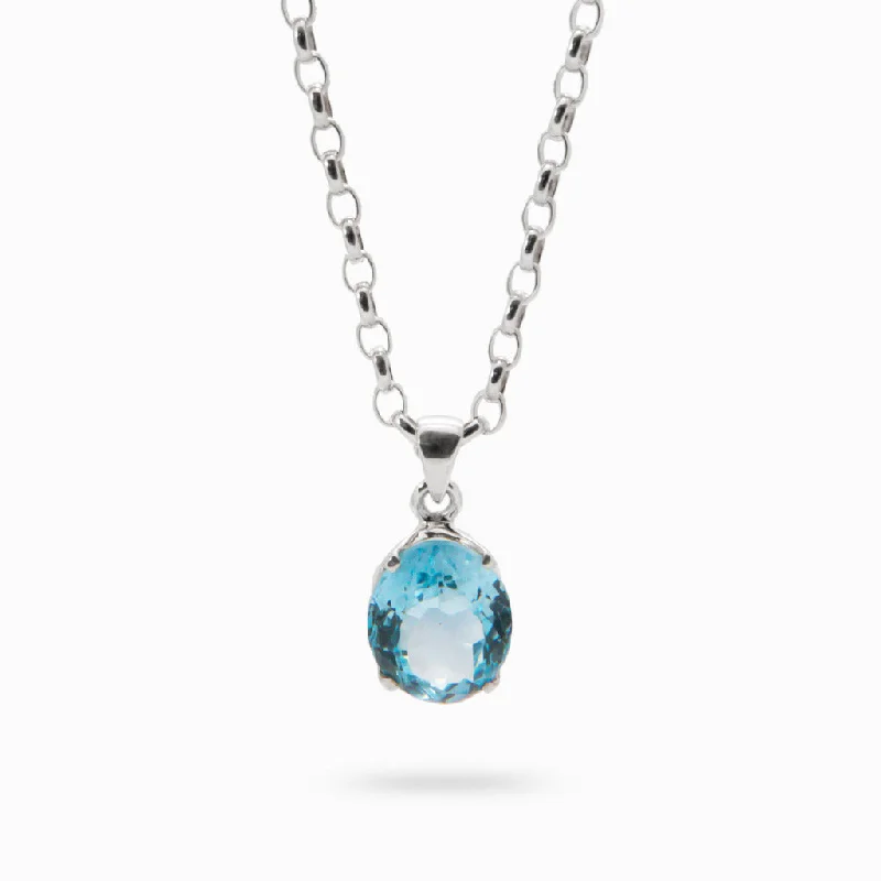 Blue Topaz Necklace