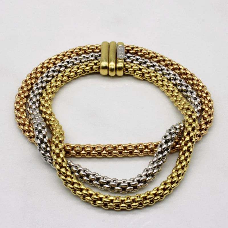 18k Tri Tone Gold Bracelet | 7" |