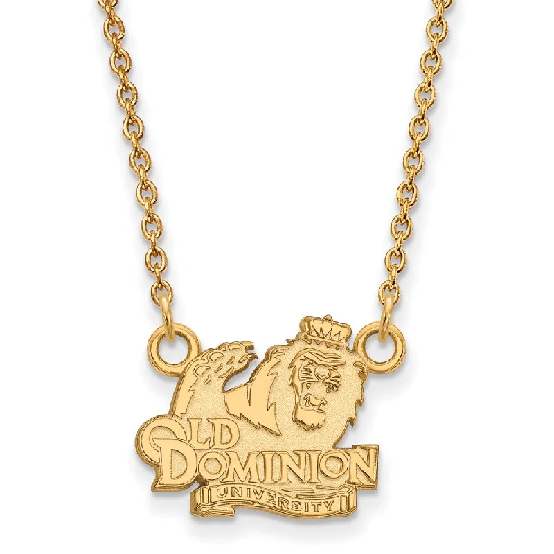 10k Yellow Gold Old Dominion U Small Pendant Necklace