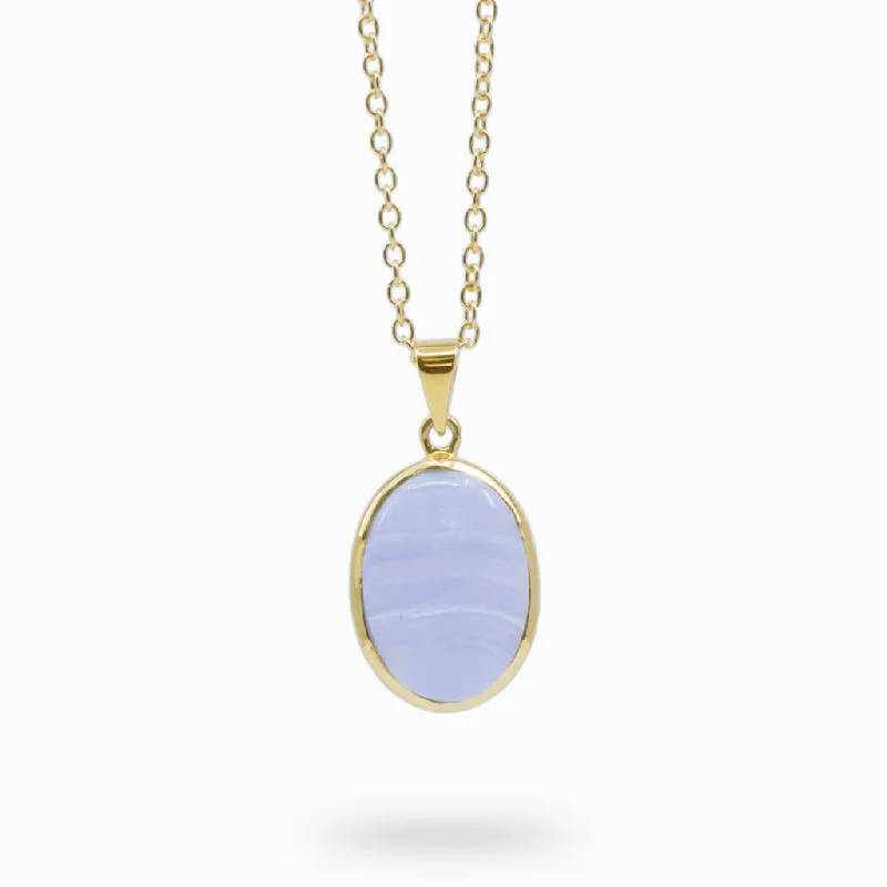 Blue Lace Agate Necklace