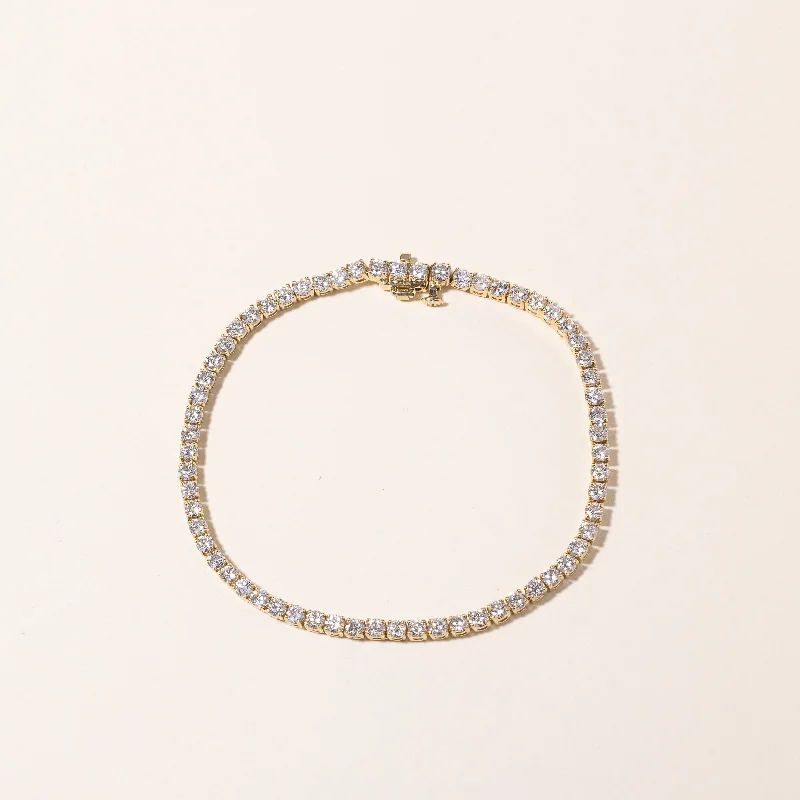 14k Yellow Gold Tennis Bracelet | 4.73ctw SI2/I1 H/I | 7.5"