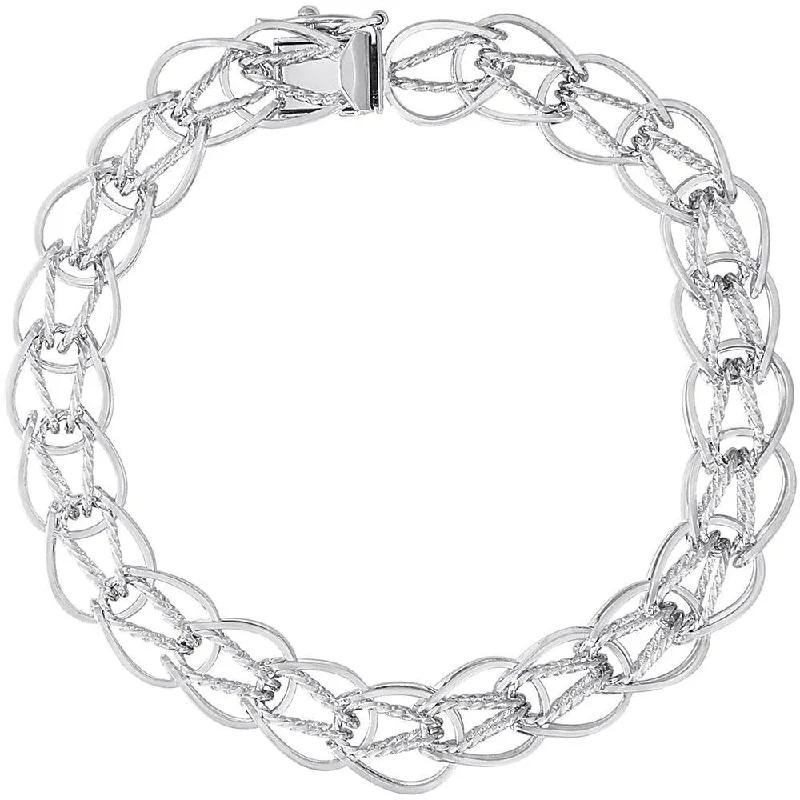 Rembrandt Charms - Oval Fancy Link Classic Charm Bracelet - 20-0035