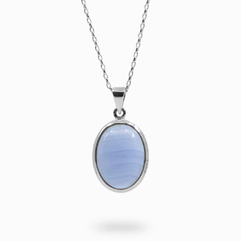 Blue Lace Agate Necklace