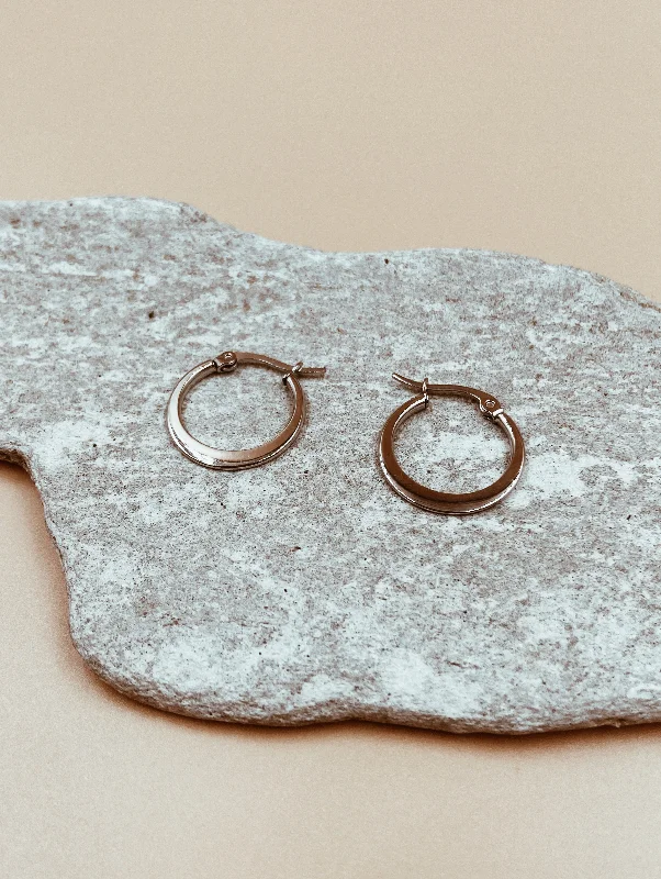 Ale Mini Hoops in Silver Tone