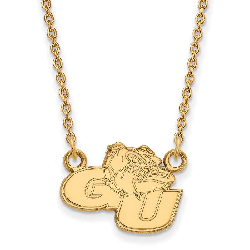 10k Yellow Gold Gonzaga U Small Pendant Necklace