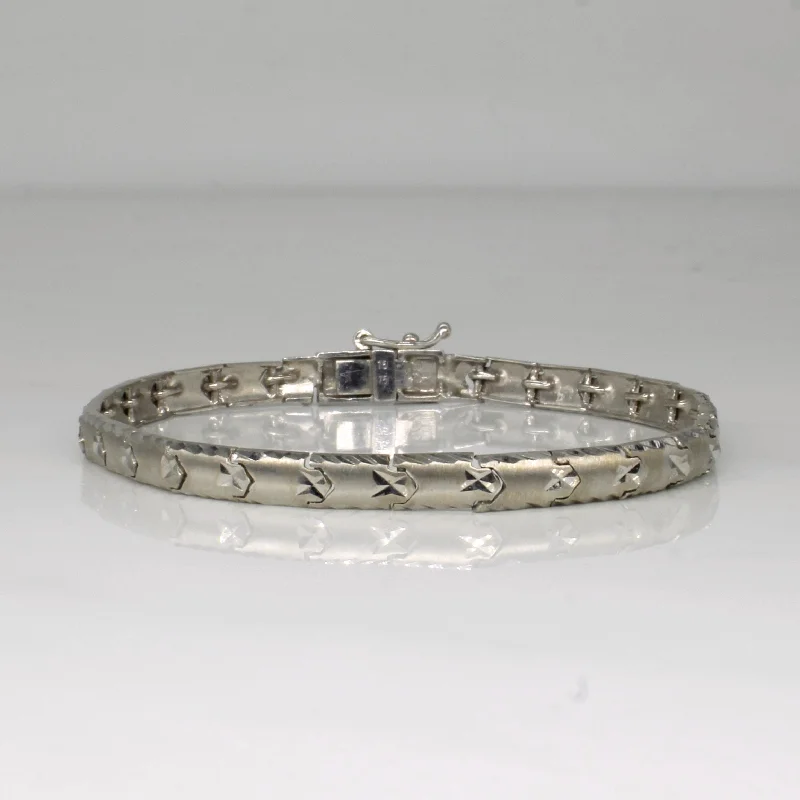 18k White Gold Bracelet | 7" |