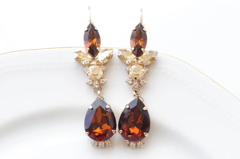 BROWN BRIDAL Earrings