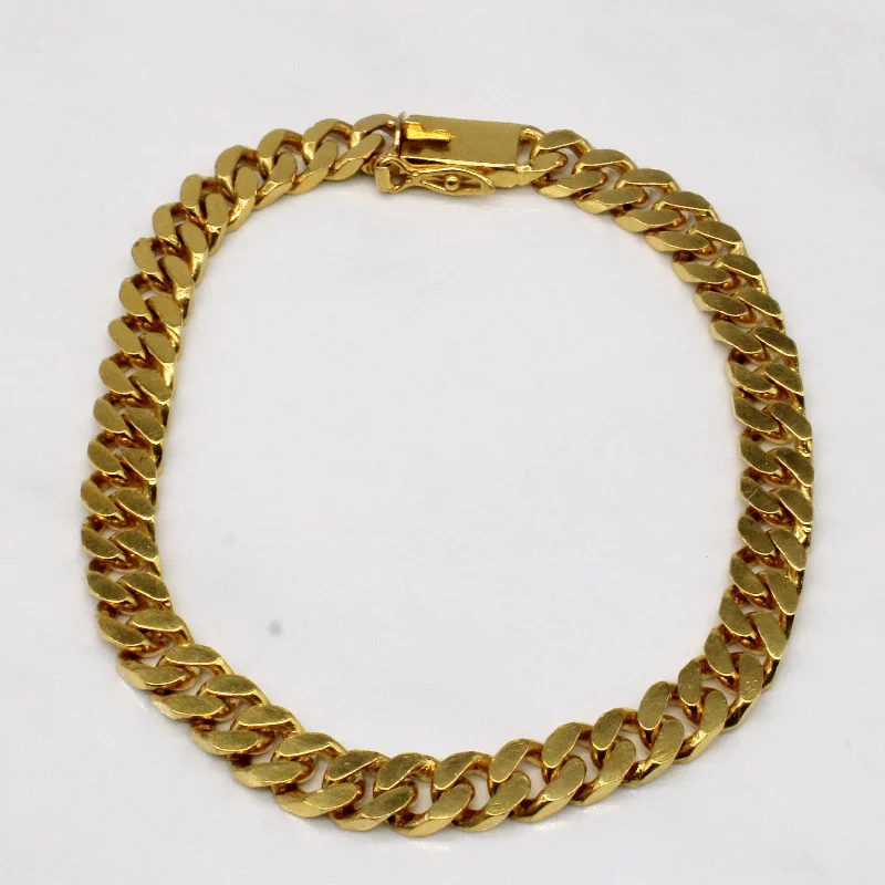 22k Yellow Gold Cuban Link Bracelet | 8" |