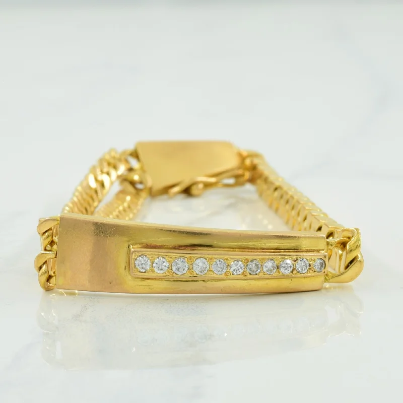 20k Yellow Gold Diamond Bracelet | 0.22ctw | 6.5" |