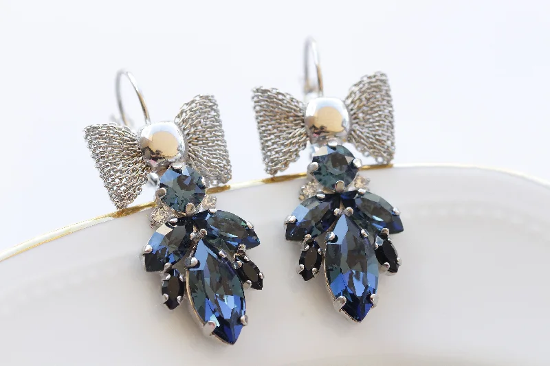 NAVY BLUE EARRINGS