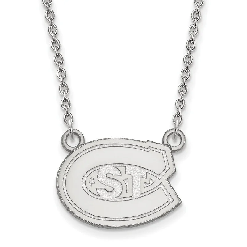 14k White Gold St. Cloud State Small Pendant Necklace